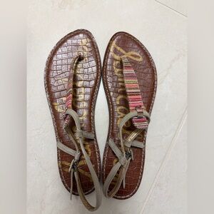 am Edelman Gigi Sandals • Multicolor Strap • Women’s Size 10